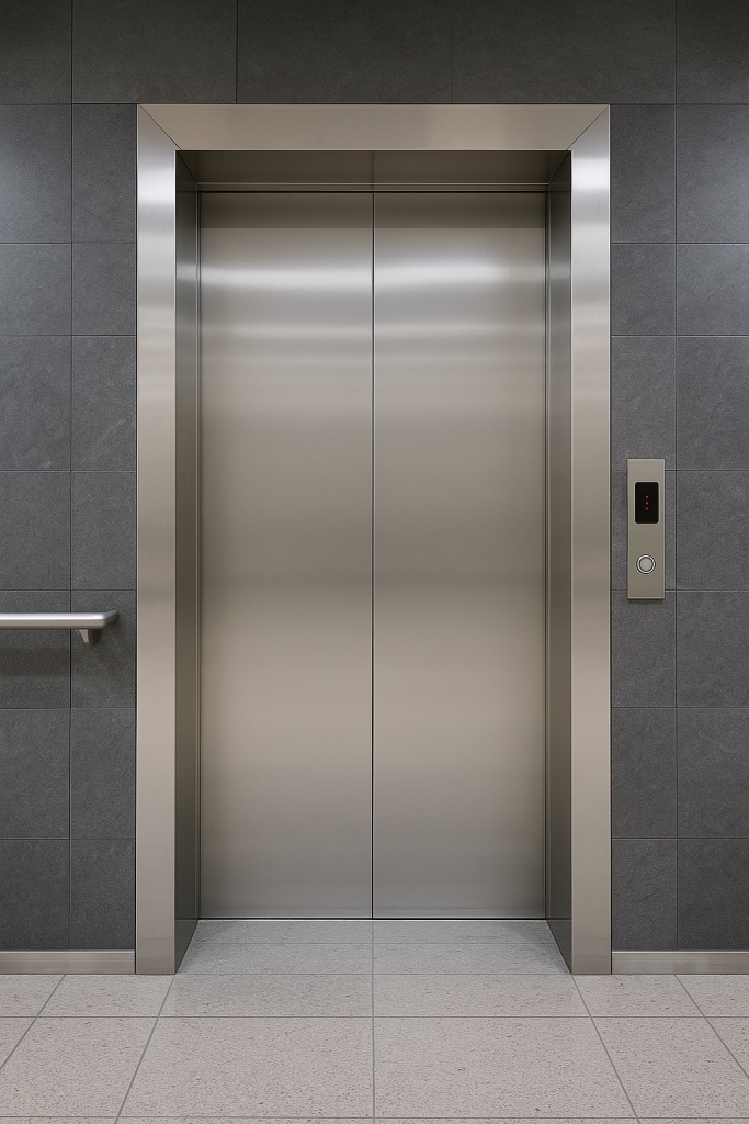 Elevador de Torre Diamante con acabados contemporáneos en acero y concreto